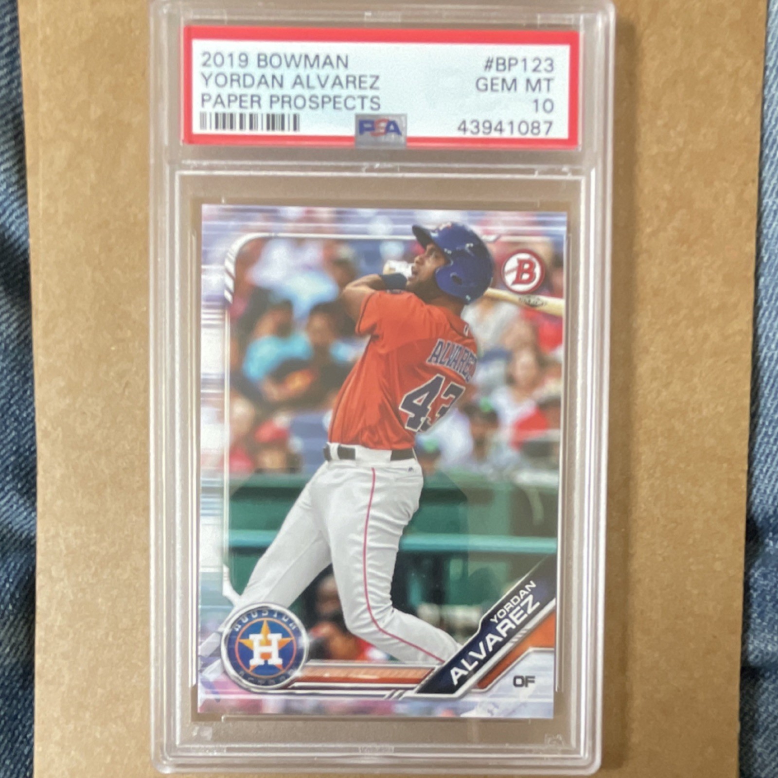 Bowman 2019 Prospects Yordan Alvarez #BP-123 PSA 10 Houston Astros MLB