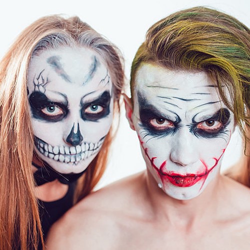 Clown Makeup KitWhite Black Red Face Body Paint for Halloween Devil Joker Zo - Picture 7 of 9