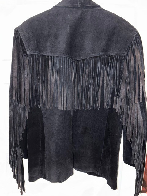 Winlit Women's Western Leather Jacket Black Size L (30 in long by 17 in wide)