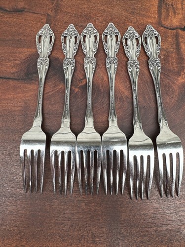 6 Dinner Forks RAPHAEL Oneida Distinction Deluxe HH Stainless Flatware - Picture 11 of 14