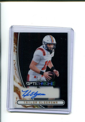 2026 Leaf Optichrome Football Black Prismatic Taylor Elgersma Auto 1/2