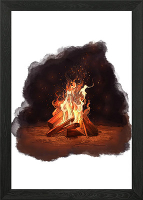 Gerahmtes Wandbild Poster Leinwanddruck Bild Burning June