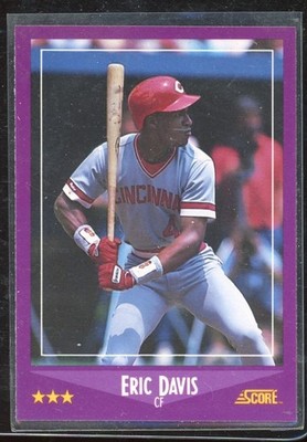 VERY RARE Eric Davis 1988 Score Glossy #10 NM+ 1/5,000 REDS