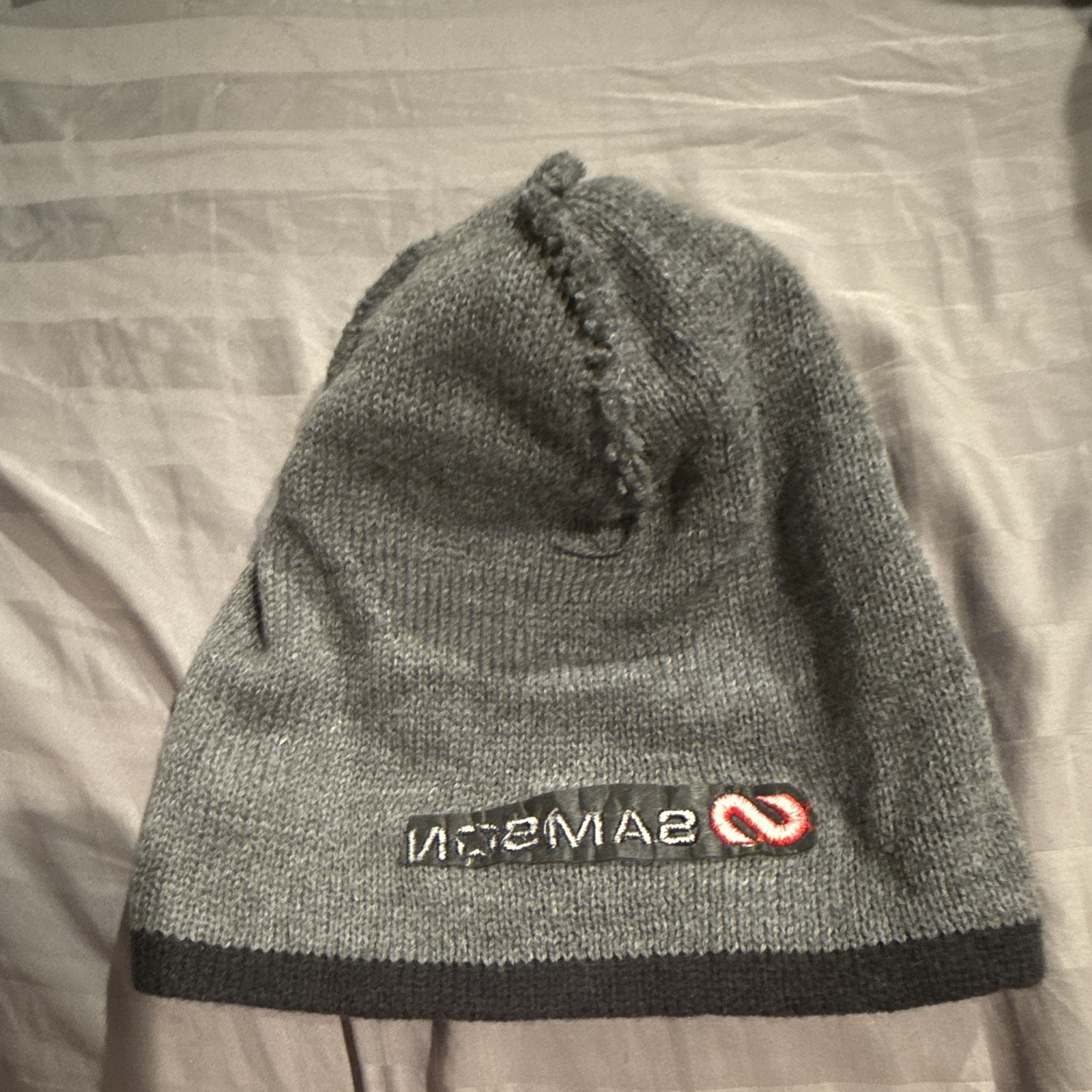 Port & Company Unisex Adults Solid Beanie Hat Gray Black One Size Knit image 3
