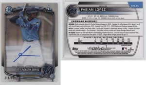 2025 Bowman Chrome Prospect Auto Refractor /499 Fabian Lopez #CPA-FL Auto