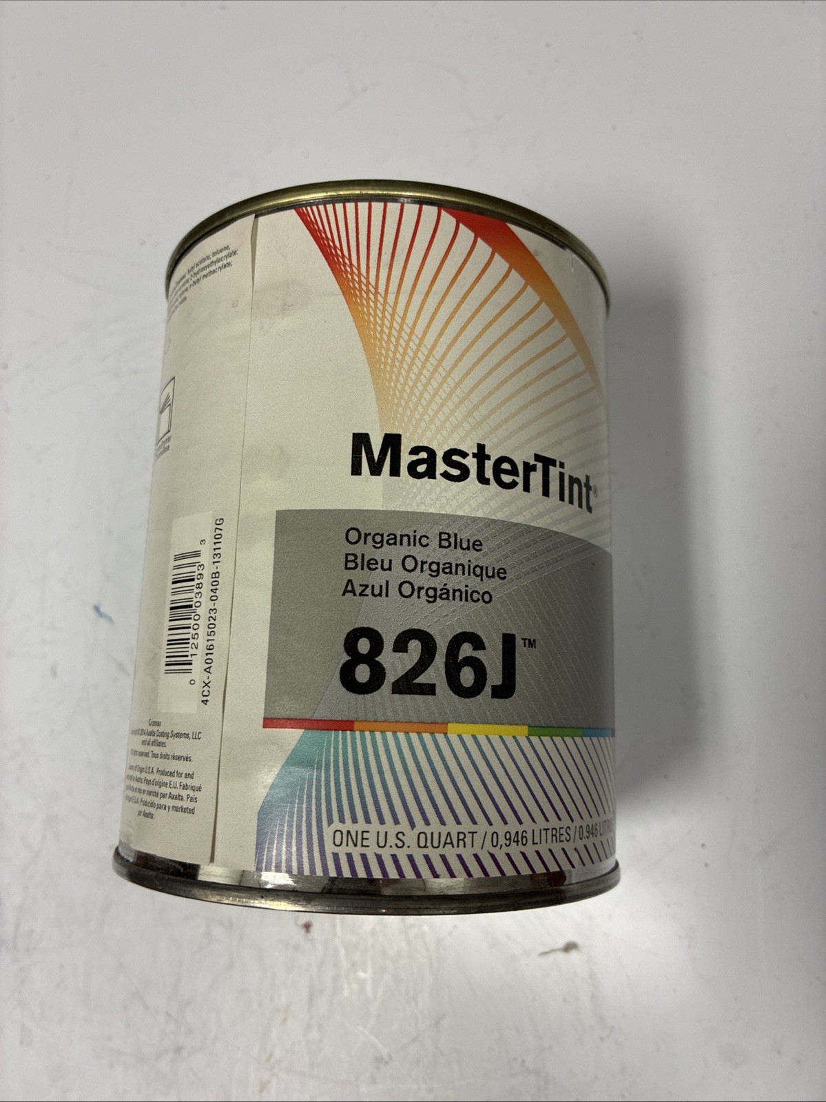 (1) QUART AXALTA DUPONT CROMAX MASTERTINT 826J ORGANIC BLUE TINT TONER COLOR