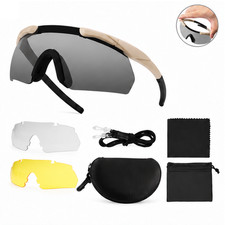 Range Shooting Safety Glasses 3 Interchangeable Lenses Anti Fog Scratch UV