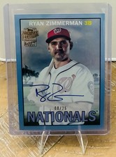 2025 Topps Archives RYAN ZIMMERMAN 1967 Fan Favorites Auto BLUE /25 #67FFA-RZ