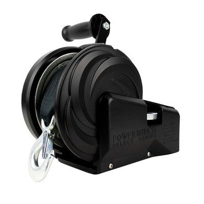Powerwinch Select Series Winch 1,800lb, 2 Speed, 8'' Crank Arm - Carbon Black