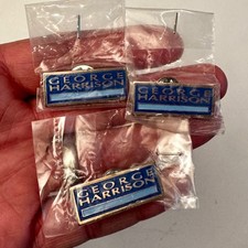 GEORGE HARRISON Cloud Nine Vintage 1987 PROMO Enamel Pins NEW LOT OF 3