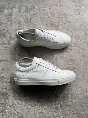 Common Projects Bball White Leather Low Sneakers Size 40