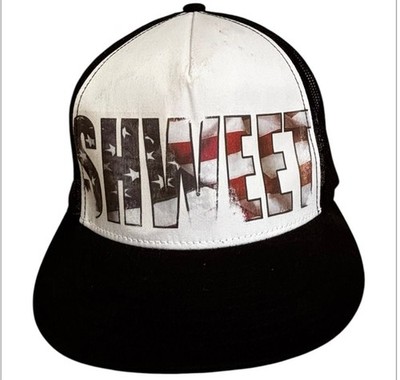 The Classics Yupoong Shweet American Flag Graphic Trucker Hat