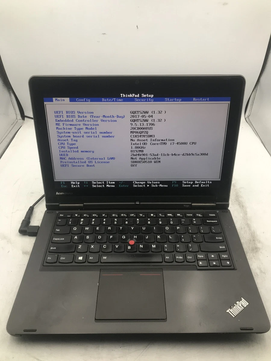 Écran Tactile Lenovo Thinkpad S1 Yoga 12 - 12,5" LED LCD + Lunette - Référence 00HN843 - Occasion Fonctionnel