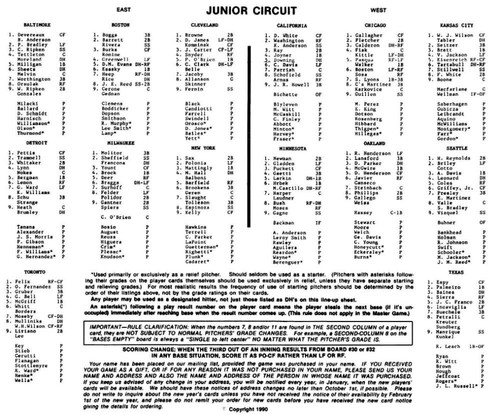 1989 Sezon APBA z dodatkowymi graczami - zestaw drużynowy OAKLAND A - Zdjęcie 2 z 4