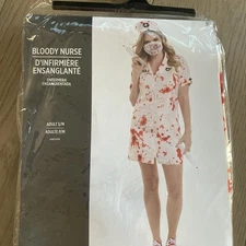 Bloody Nurse Kit Dark Side Doctor Zombie Fancy Dress Up Halloween Adult Costume