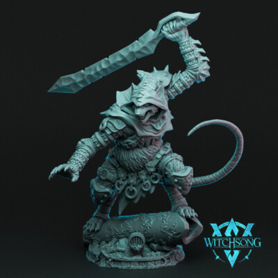Grandrat Swordsman - 3D Printed Model - DnD Frostgrave Wargaming RPG