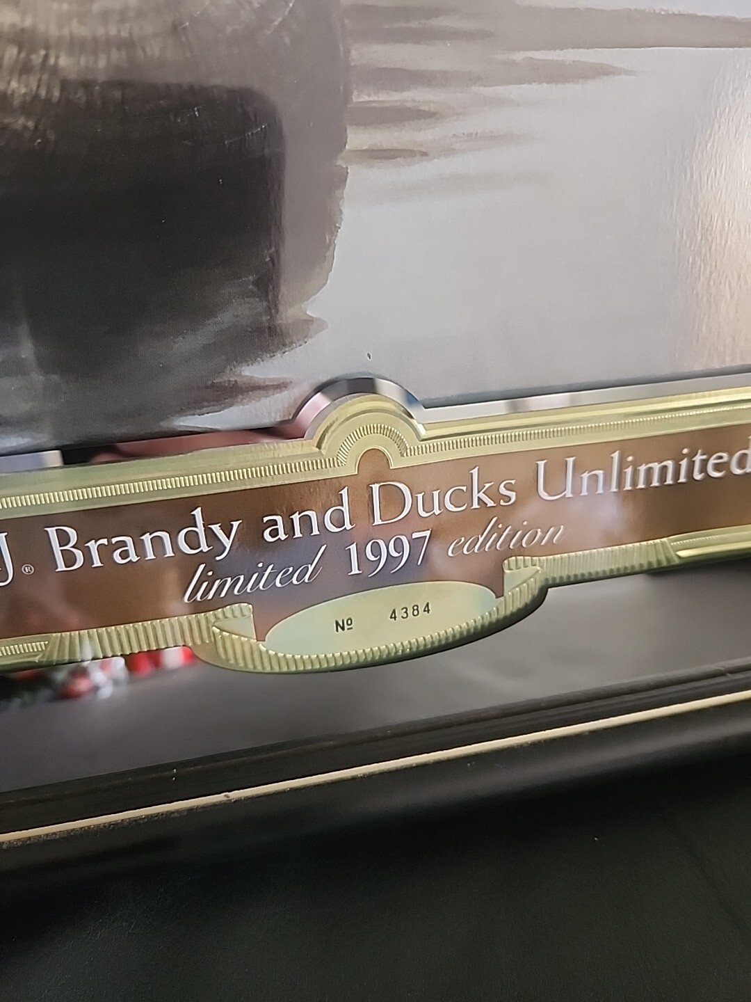 Ducks Unlimited E&J Brandy Rob Leslie 22.5X16.5 Limited Edition Bar