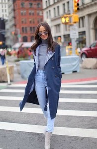 something navy trench coat