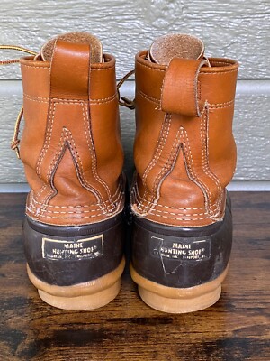 Vintage LL Bean Duck Boot Leather Rubber Maine Hunting Size  display picture 2
