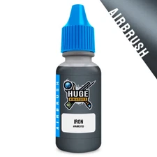 Huge Miniatures Airbrush Paint, Iron Acrylic Metallic Model Color – 17ml Bottle