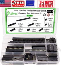 Male Female 2.54mm Header Socket Single Double Row Connector Strip PCB Board Pin