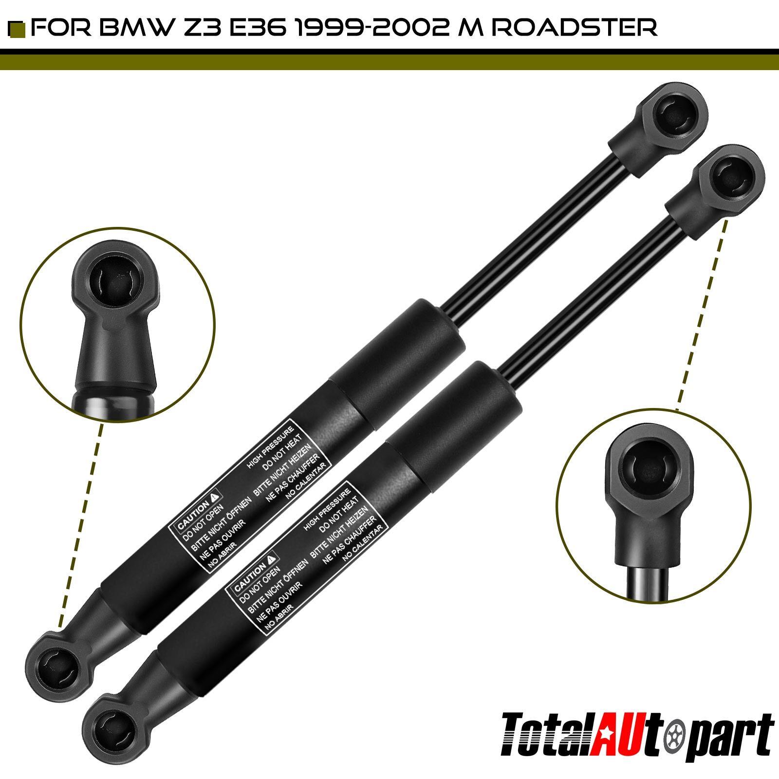 2Pcs New Lift Support Shock Strut for BMW Z3 M Roadster E36 1999-2002 ...