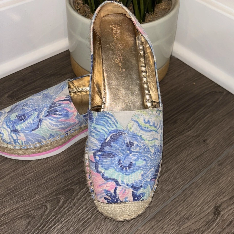 Alpargata Lilly Pulitzer Marlo azul agua salada para mujer talla 6 Foto 3 de 4