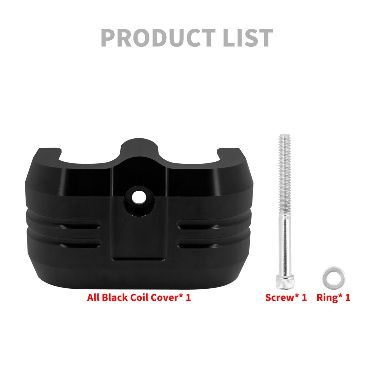 R⭐︎M Black Ignition Coil Aluminum Cover For Harley Softail Street