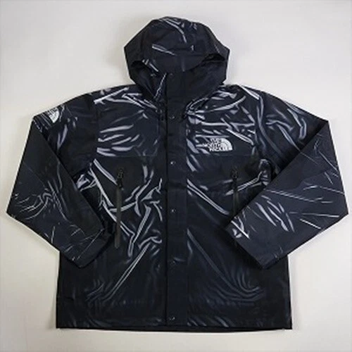 Veste coquille Supreme X THE NORTH FACE trompe l'oeil imprimé couture collée noir XL