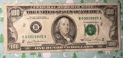 1981 $100 Dollar Bill Federal Reserve Note Circulated - US Paper Money ๐ณ