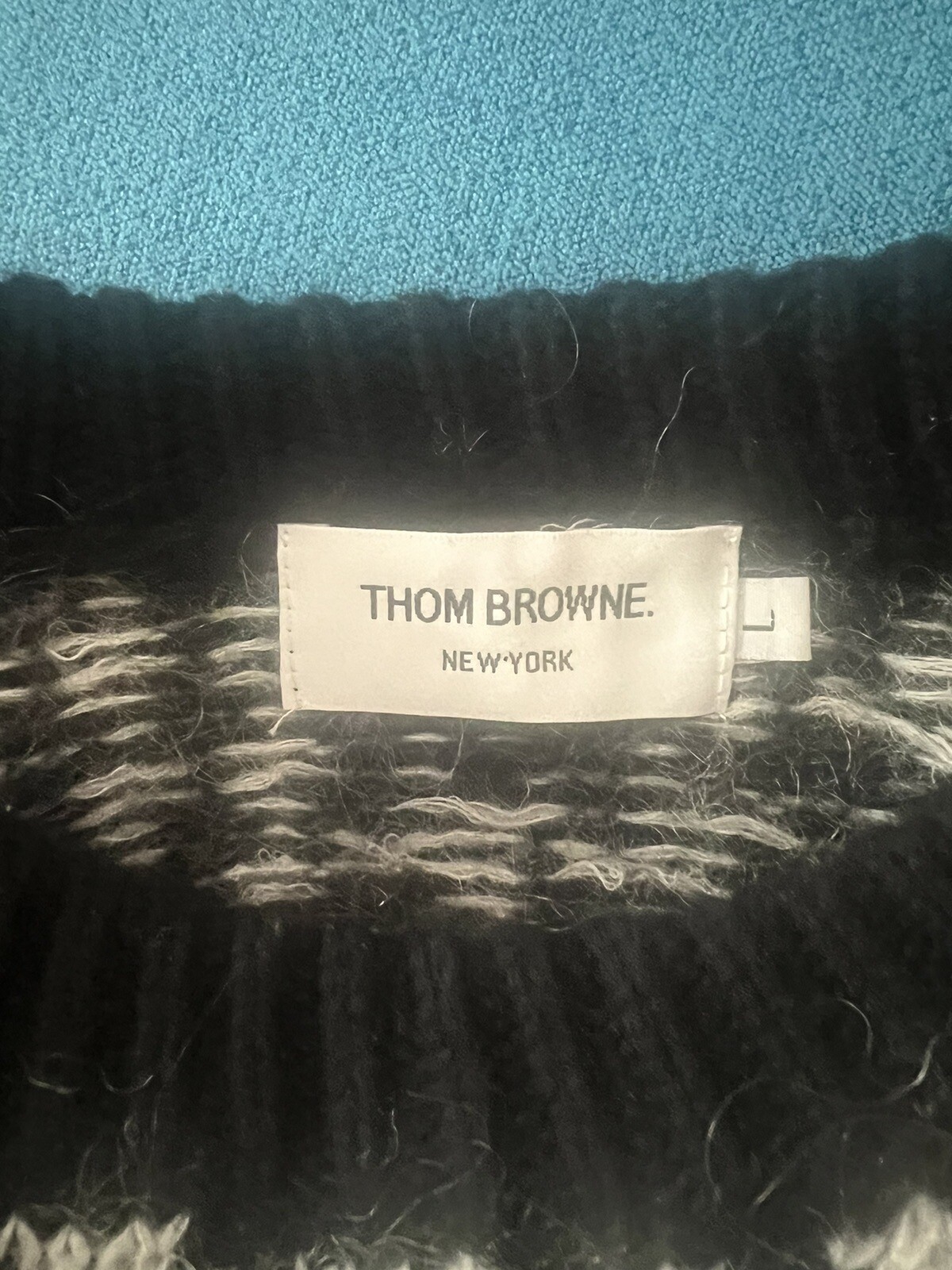 Thom Browne New York Wool Fun Mix Crew Neck Pullover Sweater Size Large RARE image 5