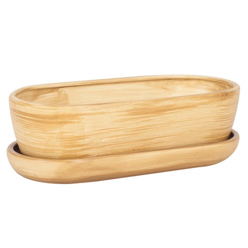 Keramik Blumentopf L 29 cm Kakteenschale inkl. Untersetzer Bonsai Kakteen - Bild 20 von 31