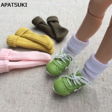 4pairs/lot Short Sock for Blyth 1:6 Doll Socks For 1/6 Doll Solid Color Socks