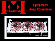 FF DYNAMICS EXTREME ELECTRIC COOLING FAN SYSTEM: JEEP CHEROKEE XJ TRIPLE THREAT