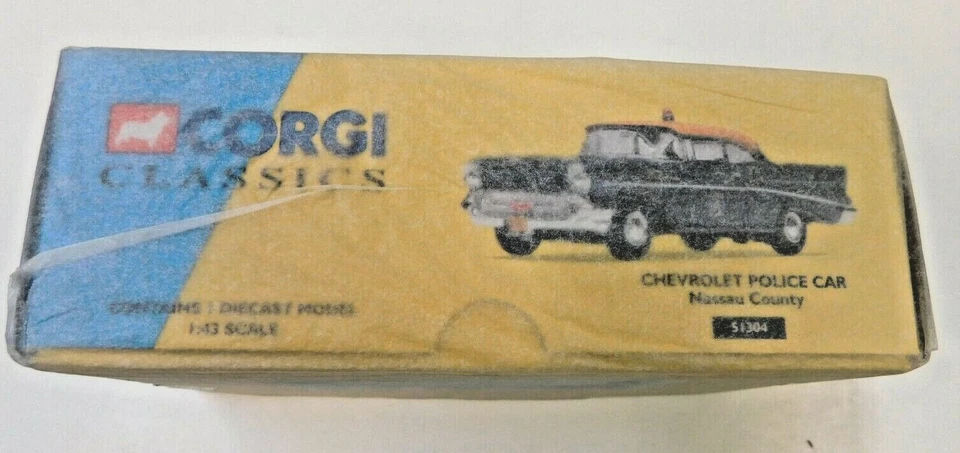 CORGI CLASSIC POLICE NASSAU COUNTY 1957 CHEVROLET POLICE CAR, #51303 MIB - Image 2 of 4