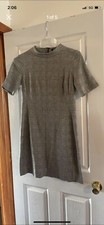 Chaps Size 10 Plaid black and white dress