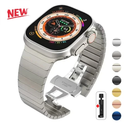 For Apple Watch Series 11 10 9 8 7 6 Ultra 3 Link Bracelet Strap Band 41/45/49mm