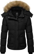Wantdo Women's Hooded Winter Coat Thicken Quilted Puffer Jacket Warm Parka
