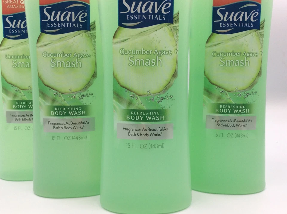 Suave Essentials Jabón Corporal, Pepino Agave Smash, 15 OZ, ESTUCHE DE 6 Foto 2 de 4