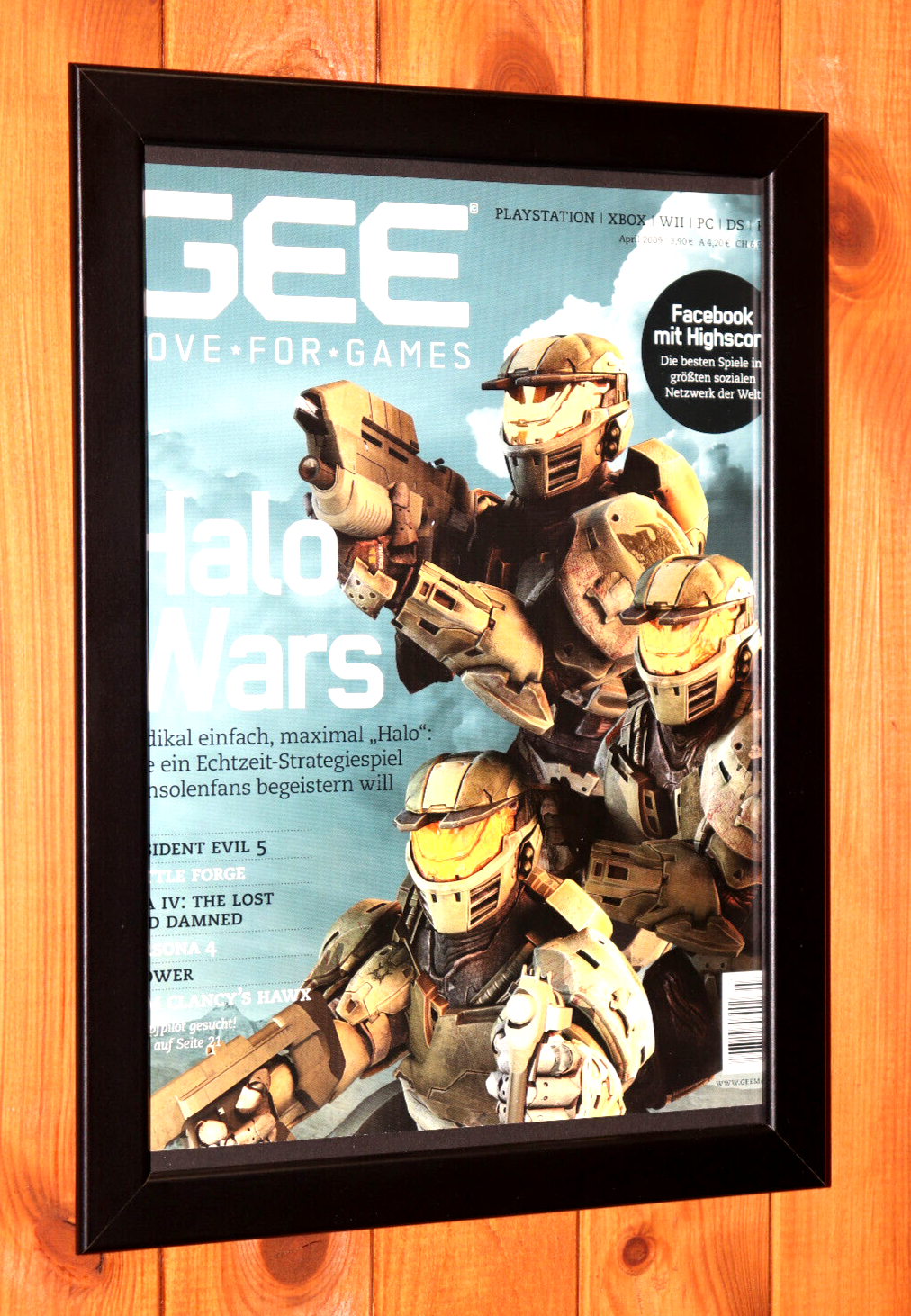 Halo Reach Xbox 360 Xbox One Rare Old Small Promo Poster / Ad Page Framed