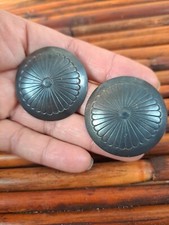 VTBeautiful Native  American Navajo  sterling silver 925 concho pierce  Earrings