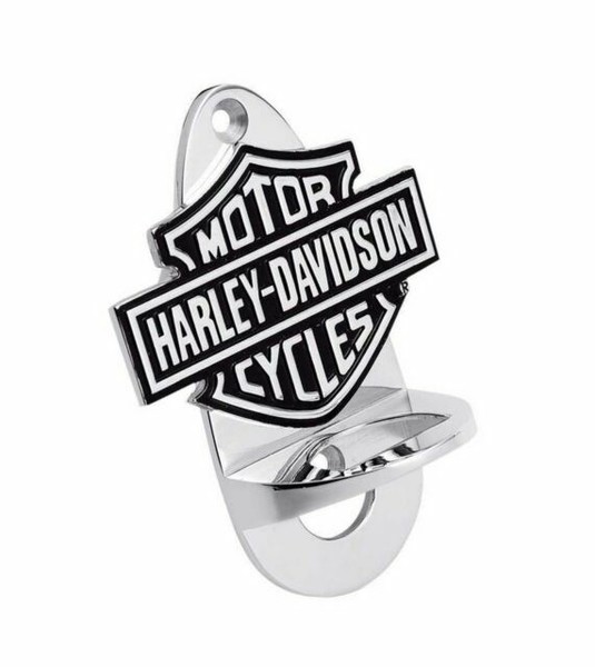 HarleyDavidson Wall Mount Chrome Bottle Opener Bar Barware for sale