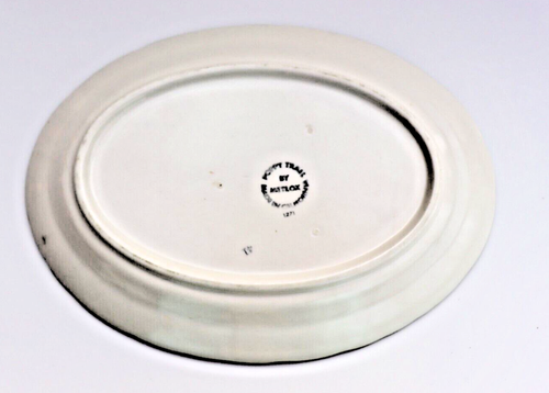 Metlox Poppytrail Sculptured Zinnia Oval Serving Platter 11 1/4" Shallow Bowl - Picture 2 of 4
