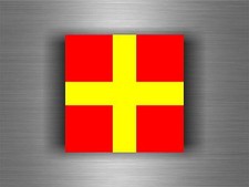 Aufkleber Auto Internationaler Seecode Flagge Pavillon R ROMEO