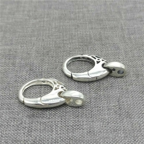 925 Sterling Silver Oval Lobster Claw Trigger Clasp for Bracelet Necklace - Picture 3 of 4
