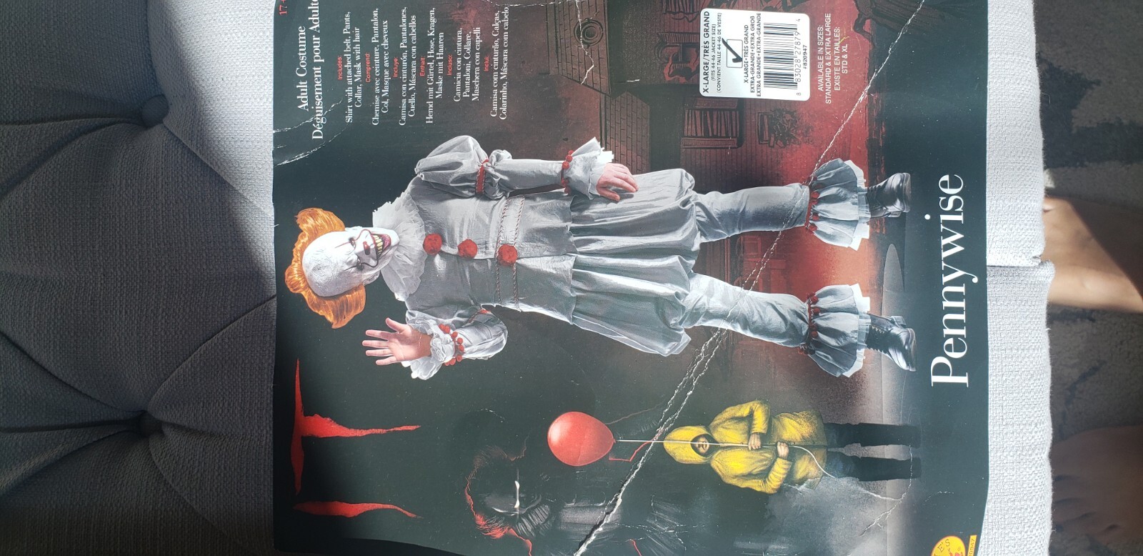 Mens Pennywise iT Costume Xl by Ruby Gem