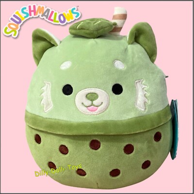 Squishmallows Eitan Boba roter Panda grün Plüschtier Jazware Squish weiches Plüschtier