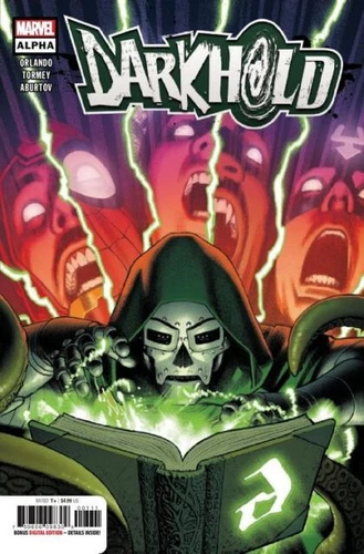 Darkhold: Alpha #1A Doom cover  KEY stock photo