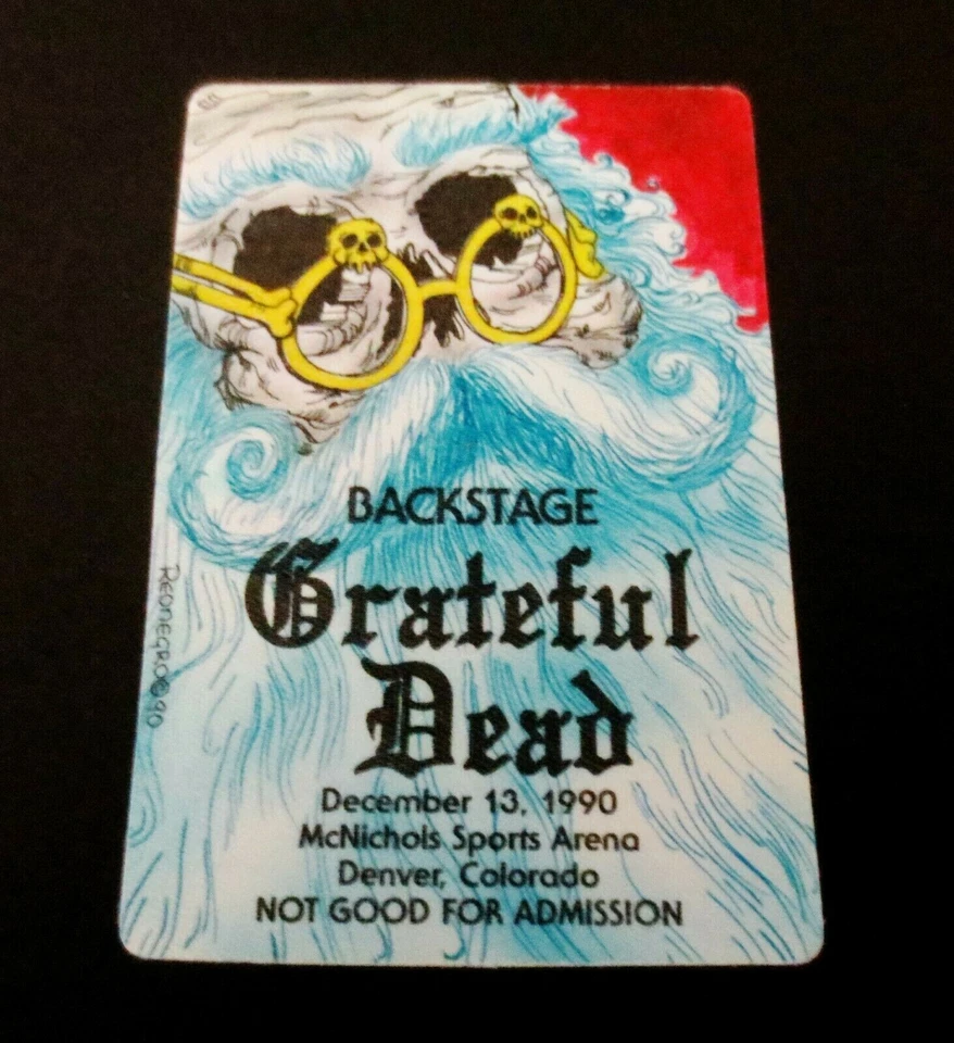 Grateful Dead Backstage Pass Navidad Santa Colorado Denver 13/12/90 13/12/1990 Foto 2 de 4