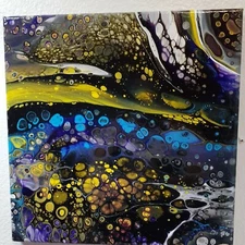 Abstract Painting Contemporary Art Acrylic Modern on canvas 12x12 Home Decor Art